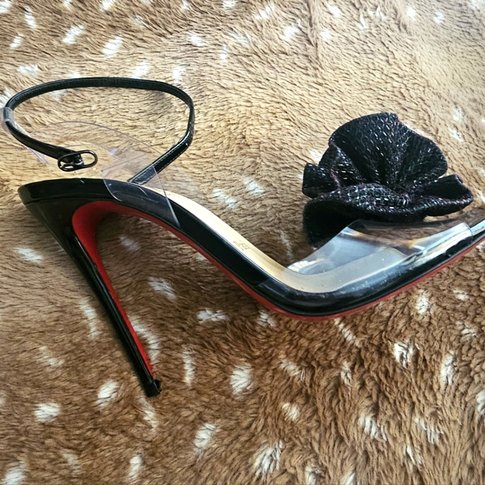Christian Louboutin Black and Red Stiletto Heels